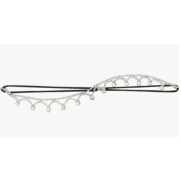 Josette Silver Large Drop Stone Headwrap - Picture 2 of 3